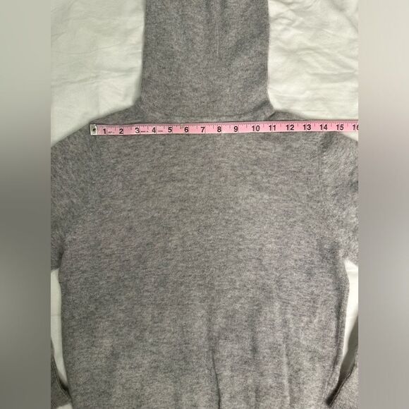 90s Vintage Loo & Boo Turtleneck Sweater Lambswool Angora Blend Gray Size S-M - Picture 5 of 9